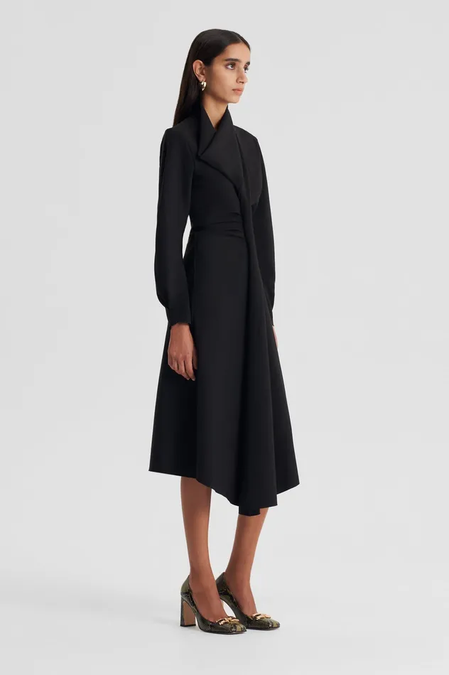 Dresses SOFT ROLL NECK DRESS BLACK 8211 Scanlan Theodore Women