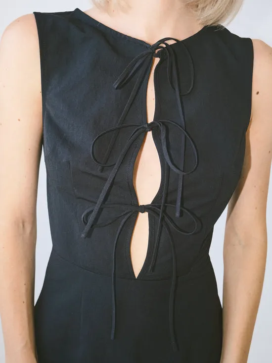 Dresses Tie Front Mini Dress Black Lisa Says Gah Women