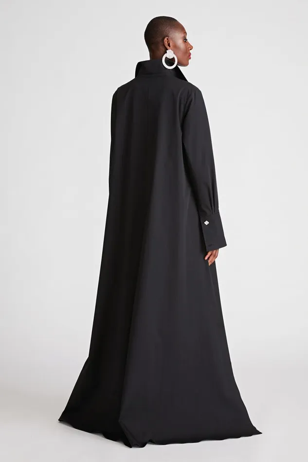 Dresses Women Halston Imari Gown In Poplin Black