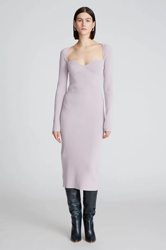Dresses Women Halston Sawyer Dress In Matte Viscose Light Plum Dresses Women Halston Sawyer Dress In Matte Viscose Light Plum