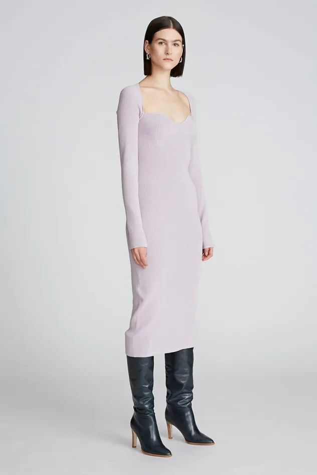 Dresses Women Halston Sawyer Dress In Matte Viscose Light Plum Dresses Women Halston Sawyer Dress In Matte Viscose Light Plum
