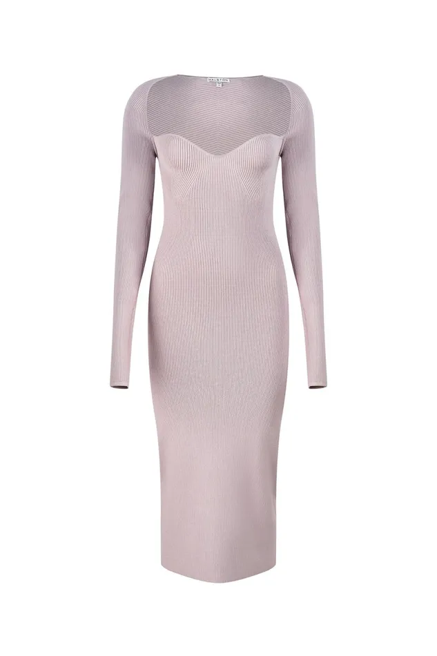 Dresses Women Halston Sawyer Dress In Matte Viscose Light Plum Dresses Women Halston Sawyer Dress In Matte Viscose Light Plum