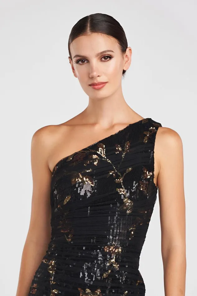 Dresses Women Halston Sharon Dress In Sequin and Tulle D Floral Multi