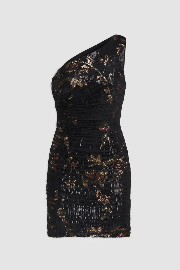 Dresses Women Halston Sharon Dress In Sequin and Tulle D Floral Multi