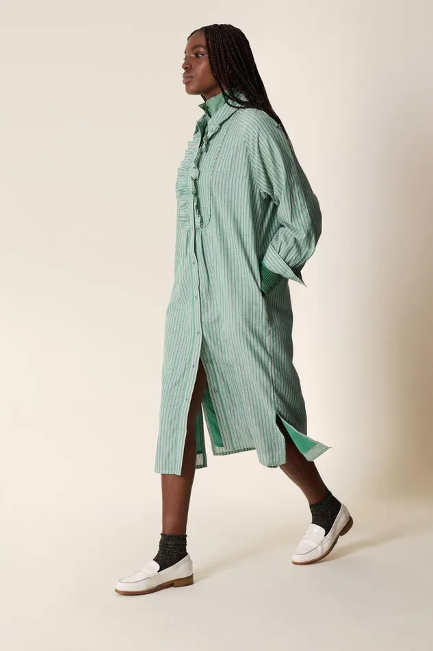 Dresses Women Leon and Harper Renna Stripe Dress Green