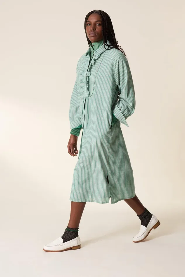 Dresses Women Leon and Harper Renna Stripe Dress Green
