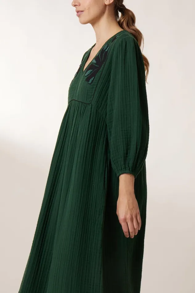 Dresses Women Leon and Harper Robe Romaine Beads Green