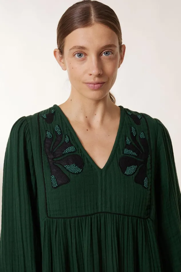 Dresses Women Leon and Harper Robe Romaine Beads Green