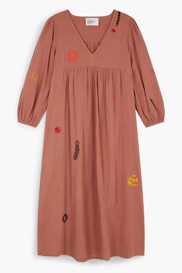 Dresses Women Leon and Harper Robe Romaine Brod Blush