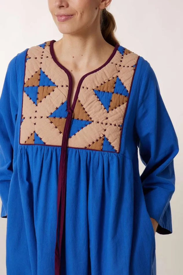 Dresses Women Leon and Harper Rom Losange Dress Blue