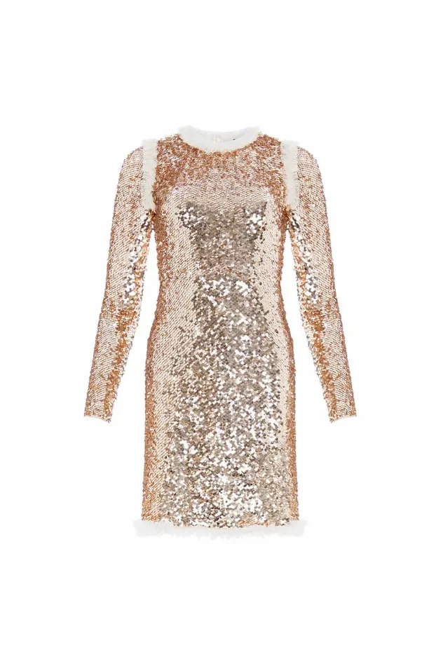 Eclipse Sequin Valerie Micro Mini Dress Gold Women Needle and Thread Dresses