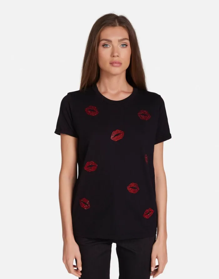 Edda Crystal Kisses Black Women039s Lauren Moshi Short Sleeve