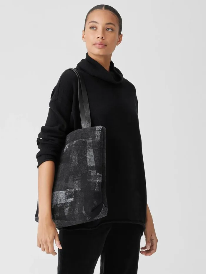 Eileen Fisher Accessories Waste No More Felted Tote Charcoal 8211 Shop