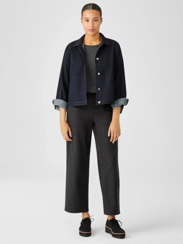 Eileen Fisher Denim Organic Cotton Stretch Denim Jacket Utility Blue 8211 Shop
