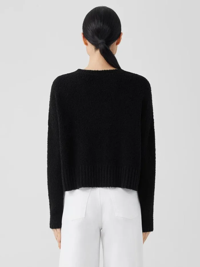 Eileen Fisher Extended Sizing 1X3X Cotton Fluff Crew Neck Top Black 8211 Shop