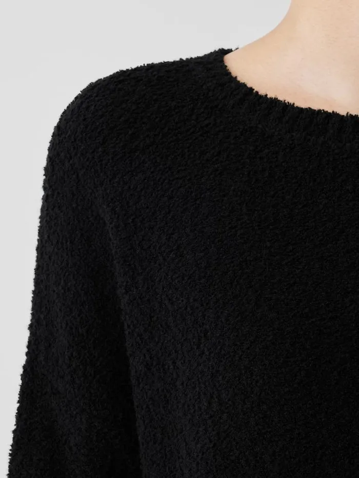 Eileen Fisher Extended Sizing 1X3X Cotton Fluff Crew Neck Top Black 8211 Shop