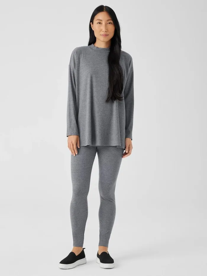 Eileen Fisher Pants Shorts and Jumpsuits Cozy Stretch Rib Leggings Ash 8211 Shop