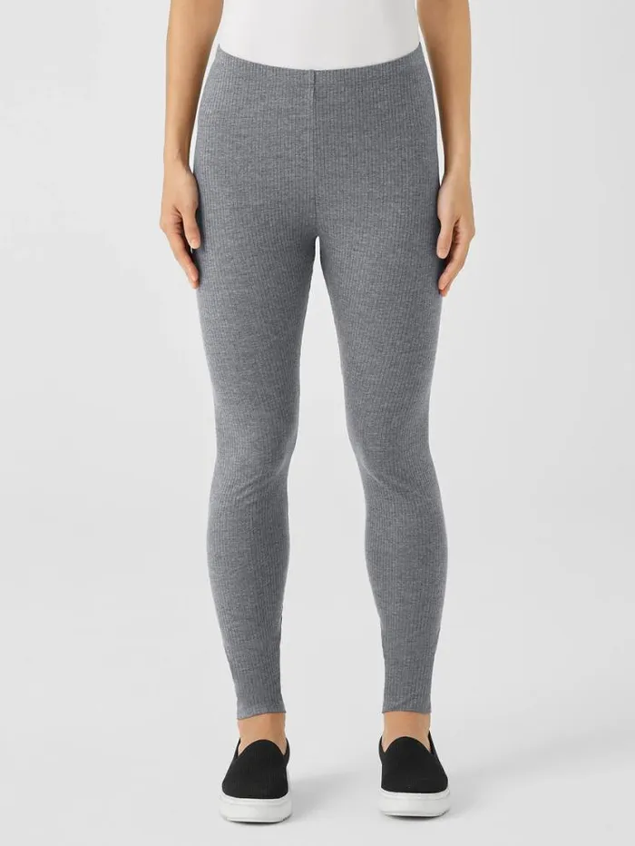 Eileen Fisher Pants Shorts and Jumpsuits Cozy Stretch Rib Leggings Ash 8211 Shop