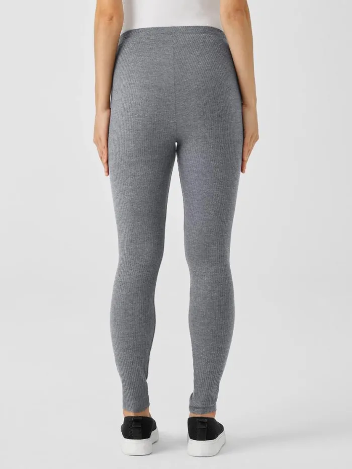 Eileen Fisher Pants Shorts and Jumpsuits Cozy Stretch Rib Leggings Ash 8211 Shop