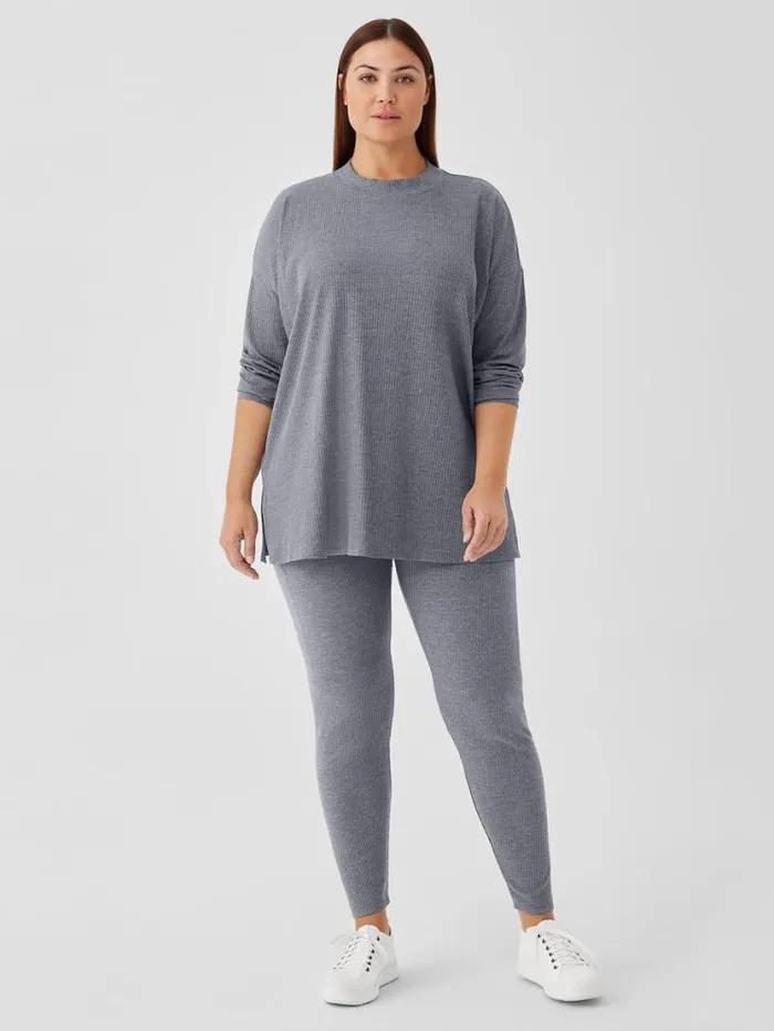 Eileen Fisher Pants Shorts and Jumpsuits Cozy Stretch Rib Leggings Ash 8211 Shop