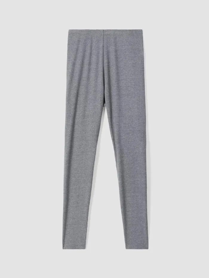 Eileen Fisher Pants Shorts and Jumpsuits Cozy Stretch Rib Leggings Ash 8211 Shop