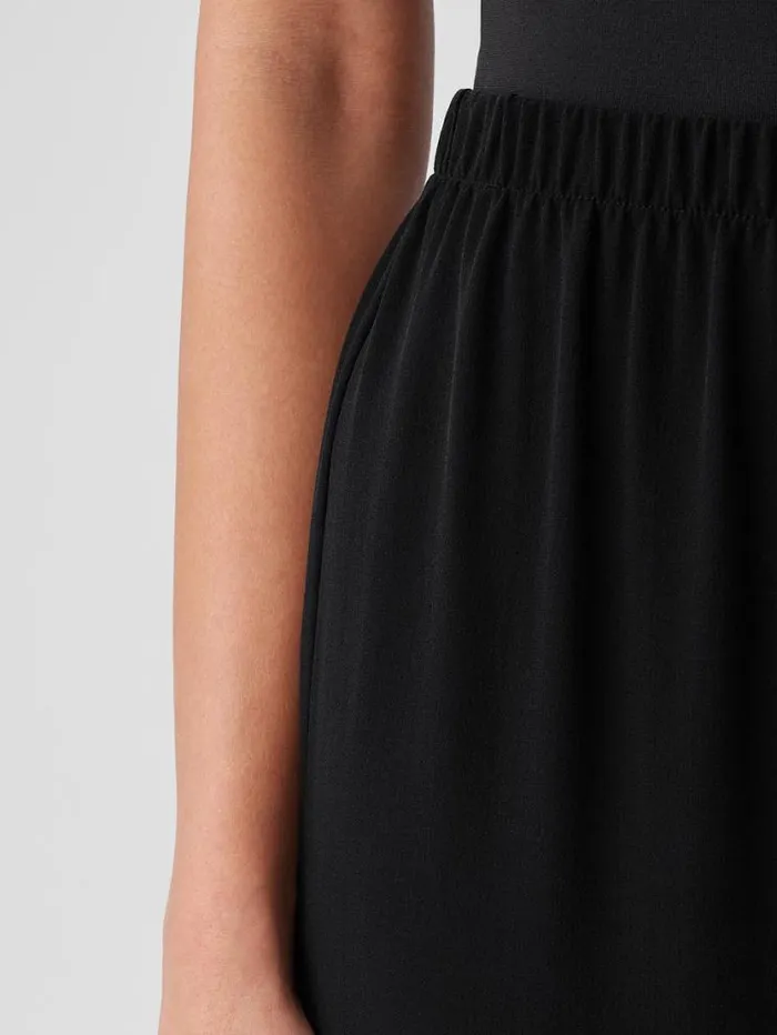 Eileen Fisher Pants Shorts and Jumpsuits Silk Georgette Crepe Straight Pant Black 8211 Shop