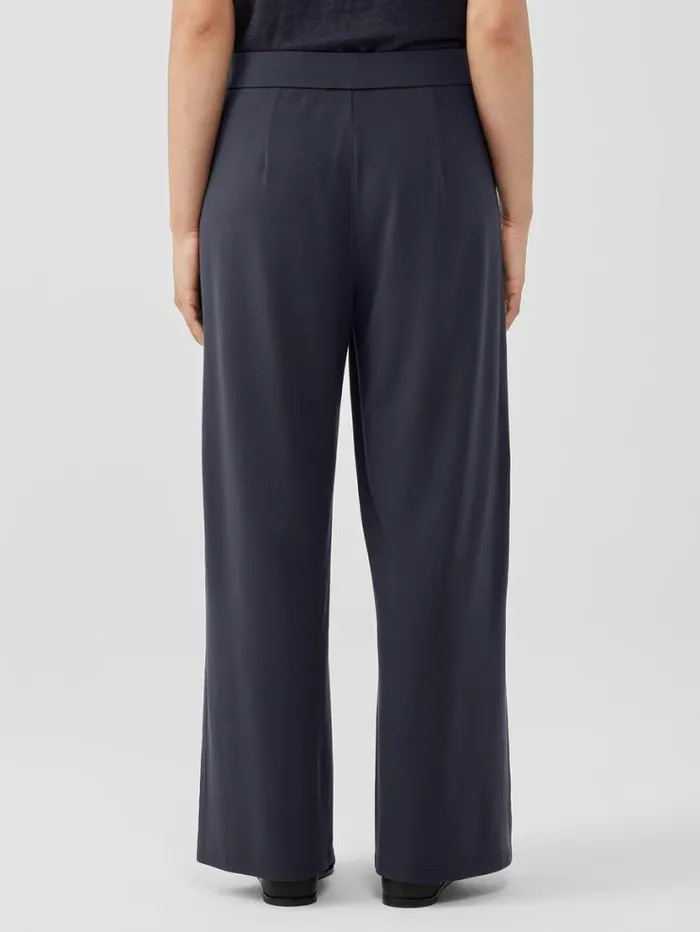 Eileen Fisher Pants Shorts and Jumpsuits Stretch Jersey Knit Pant With Slits Nocturne 8211 Shop