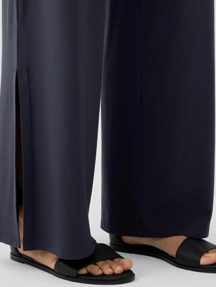 Eileen Fisher Pants Shorts and Jumpsuits Stretch Jersey Knit Pant With Slits Nocturne 8211 Shop