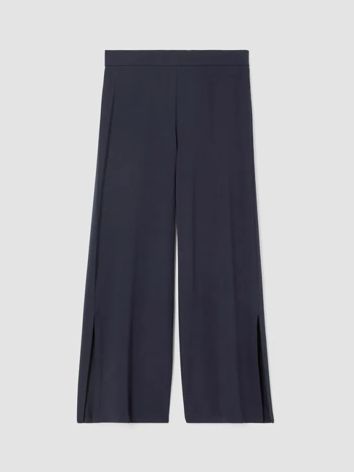Eileen Fisher Pants Shorts and Jumpsuits Stretch Jersey Knit Pant With Slits Nocturne 8211 Shop