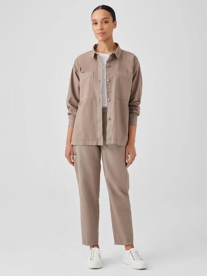 Eileen Fisher Petite Cotton Hemp Stretch Shirt Jacket Briar 8211 Shop