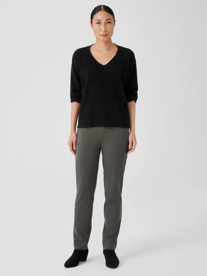 Eileen Fisher Petite Italian Cashmere VNeck Top Black 8211 Shop
