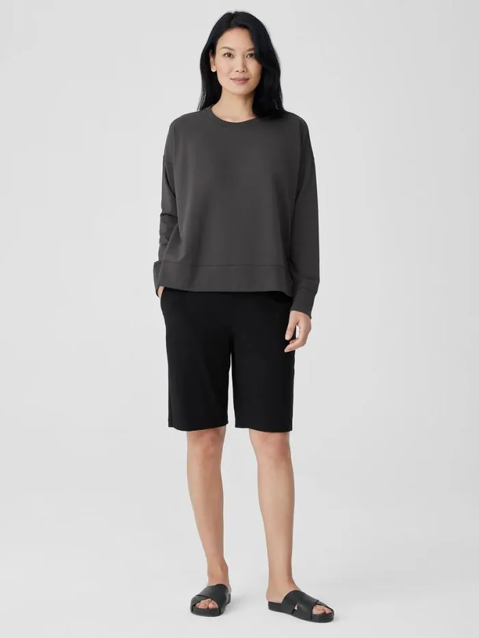 Eileen Fisher Petite Pima Cotton Stretch Jersey Walking Shorts Black 8211 Shop