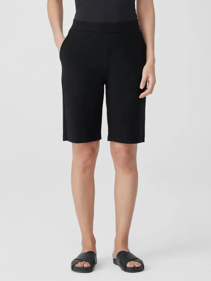 Eileen Fisher Petite Pima Cotton Stretch Jersey Walking Shorts Black 8211 Shop