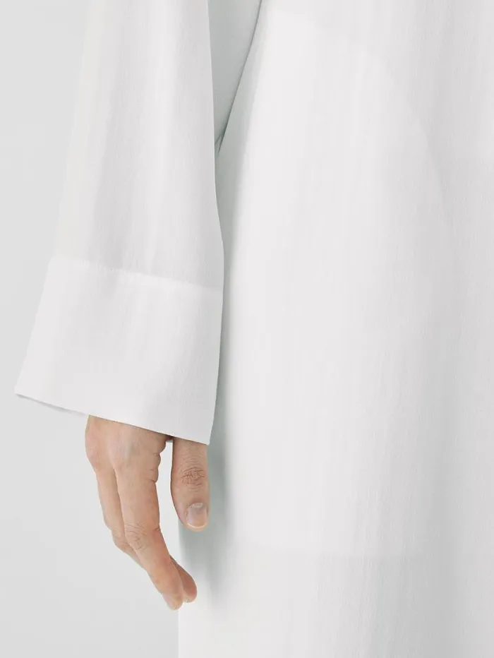 Eileen Fisher Petite Silk Georgette Crepe Trench Coat Ivory 8211 Shop