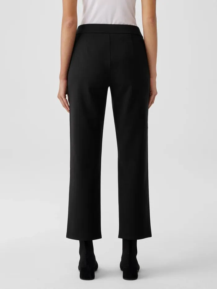 Eileen Fisher Petite Washable Flex Ponte Straight Pant Black 8211 Shop
