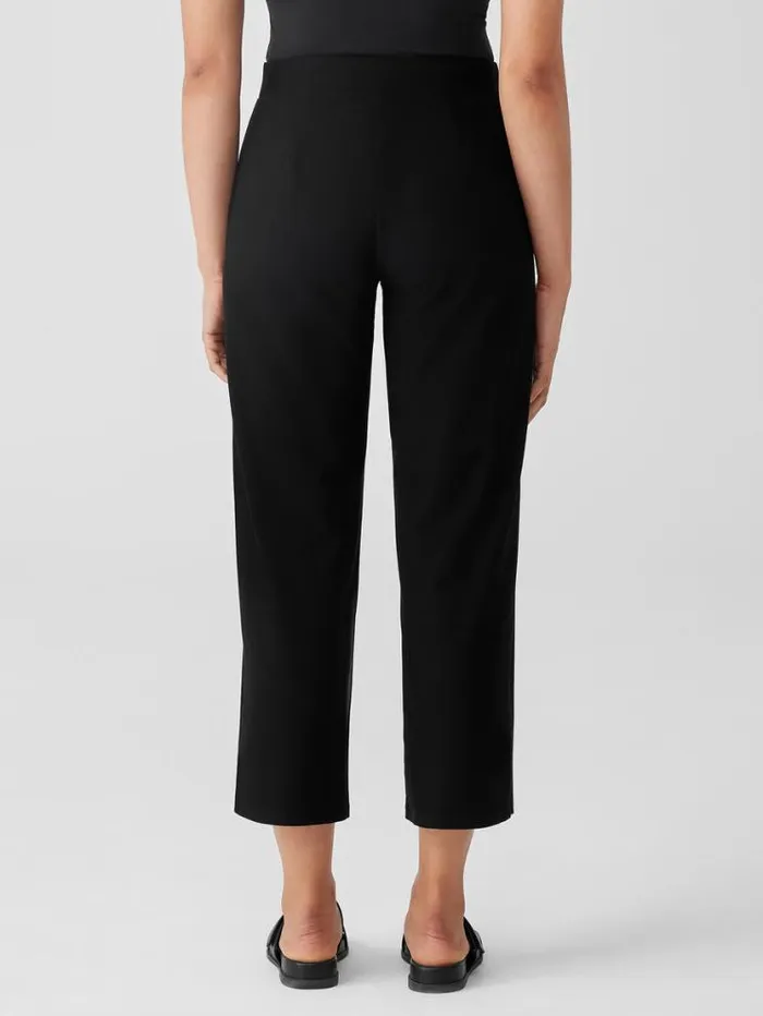 Eileen Fisher Petite Washable Stretch Crepe Straight Pant With Yoke Black 8211 Shop