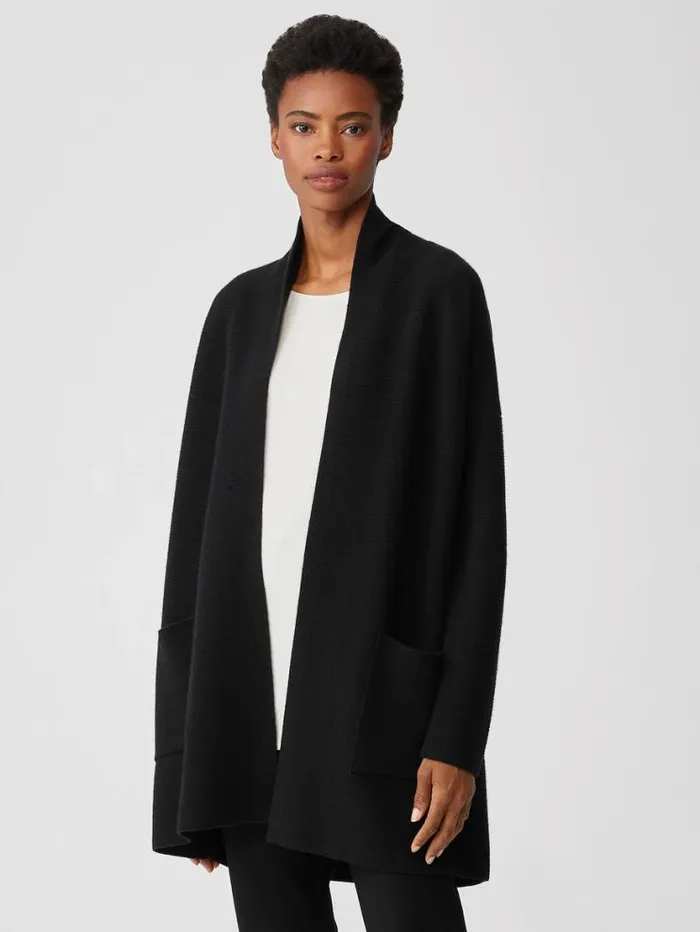 Eileen Fisher Sweaters and Cardigans Italian Cashmere Links Cardigan Black 8211 Shop