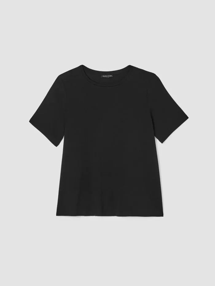 Eileen Fisher Tops and Tees Fine Jersey Crew Neck Tee Black 8211 Shop