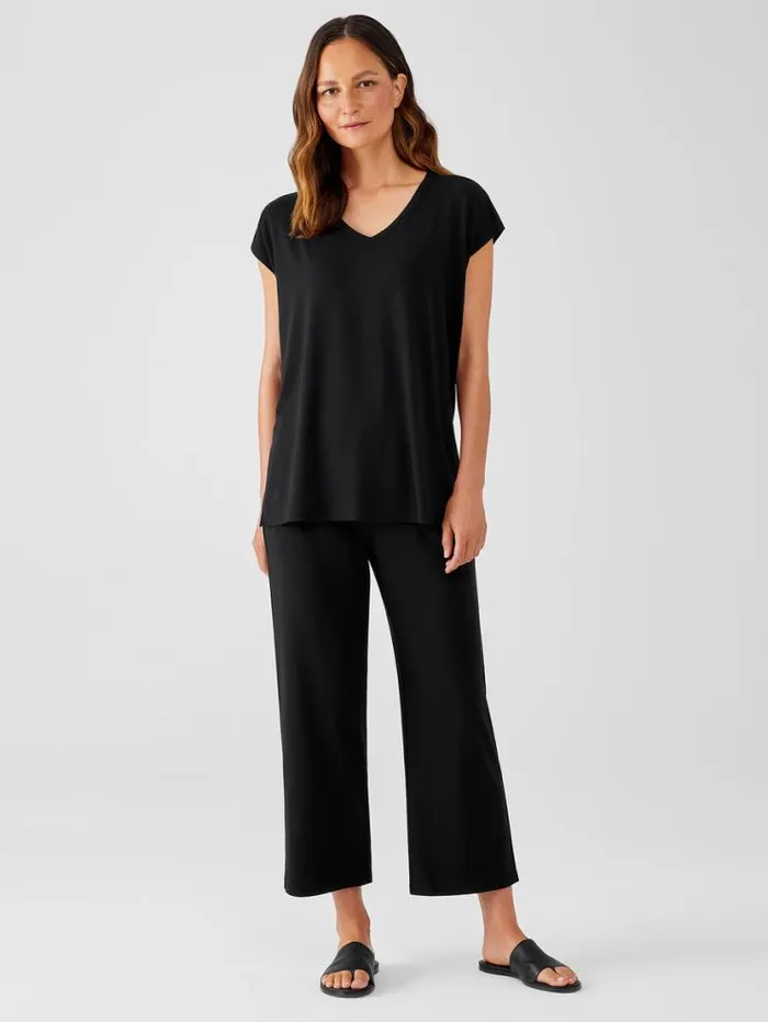 Eileen Fisher Tops and Tees Fine Jersey Square Top Black 8211 Shop