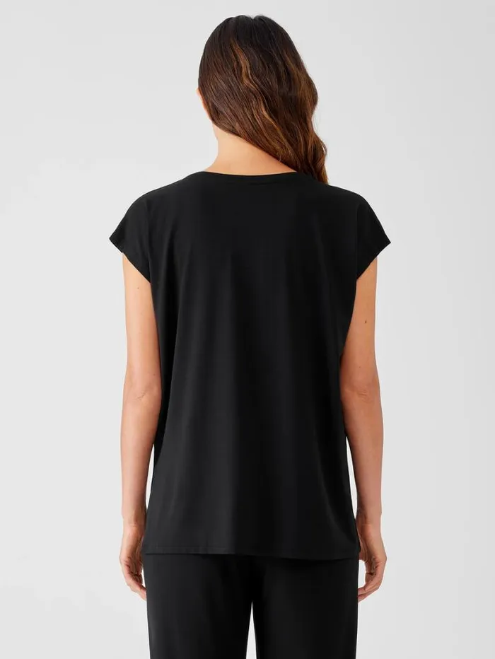 Eileen Fisher Tops and Tees Fine Jersey Square Top Black 8211 Shop