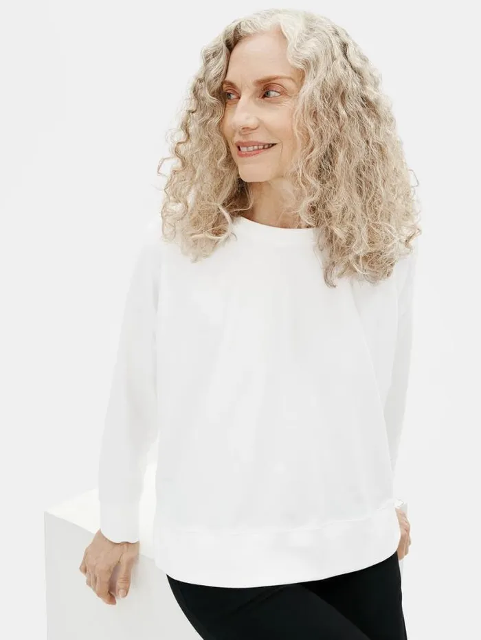 Eileen Fisher Tops and Tees Traceable Cotton Jersey Crew Neck BoxTop White 8211 Shop