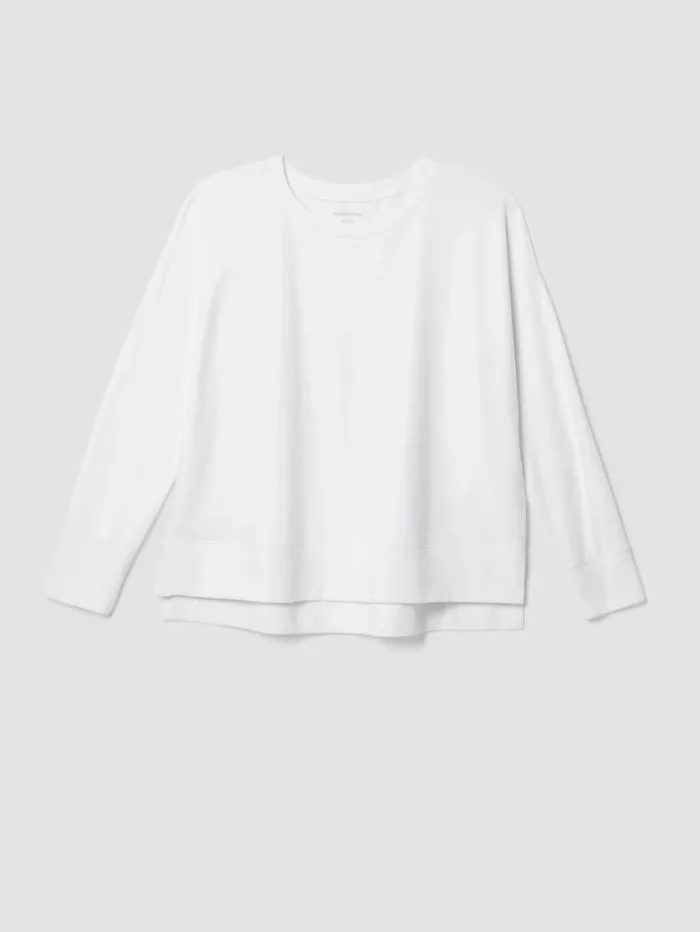 Eileen Fisher Tops and Tees Traceable Cotton Jersey Crew Neck BoxTop White 8211 Shop