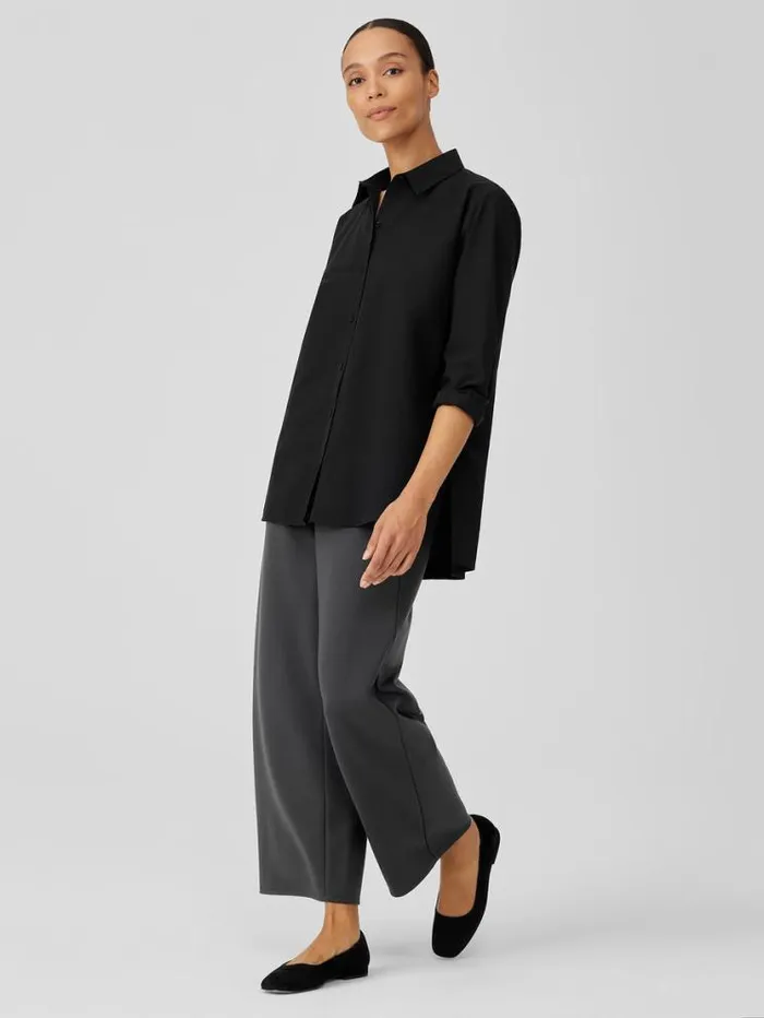 Eileen Fisher Tops and Tees Washed Organic Cotton Poplin Shirt Black 8211 Shop