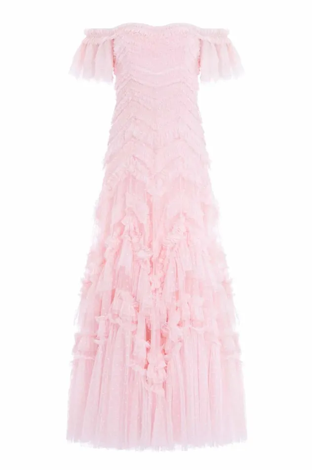 Elia OffShoulder Gown Pink Women Needle and Thread Dresses