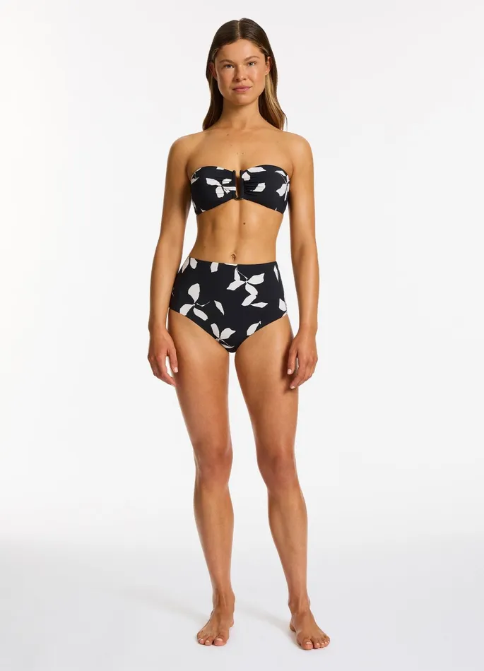 Elora Bloom High Waist Bikini Bottom Black Women JETS Australia High Waist Bikini Bottoms