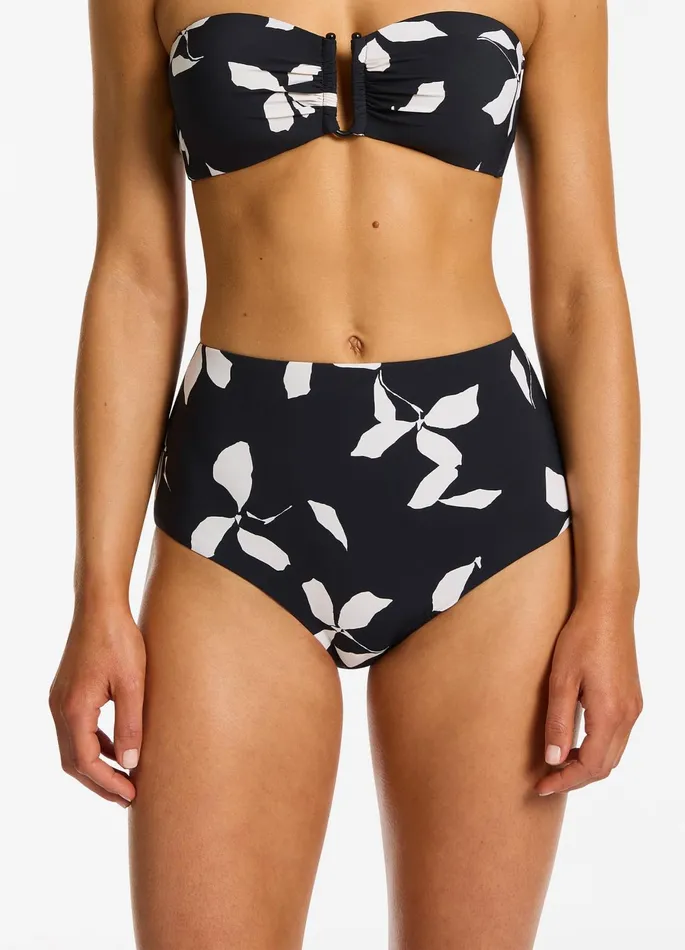 Elora Bloom High Waist Bikini Bottom Black Women JETS Australia High Waist Bikini Bottoms
