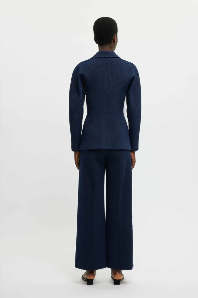 Emilia Wickstead Jackets And Coats Women Cezanne Jacket In Dark Navy Cotton Boucle Emilia Wickstead Jackets And Coats Women Cezanne Jacket In Dark Navy Cotton Boucle
