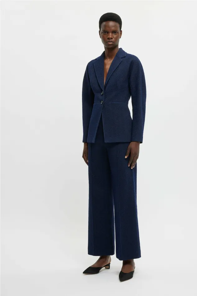 Emilia Wickstead Jackets And Coats Women Cezanne Jacket In Dark Navy Cotton Boucle Emilia Wickstead Jackets And Coats Women Cezanne Jacket In Dark Navy Cotton Boucle