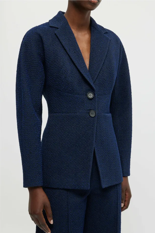 Emilia Wickstead Jackets And Coats Women Cezanne Jacket In Dark Navy Cotton Boucle Emilia Wickstead Jackets And Coats Women Cezanne Jacket In Dark Navy Cotton Boucle
