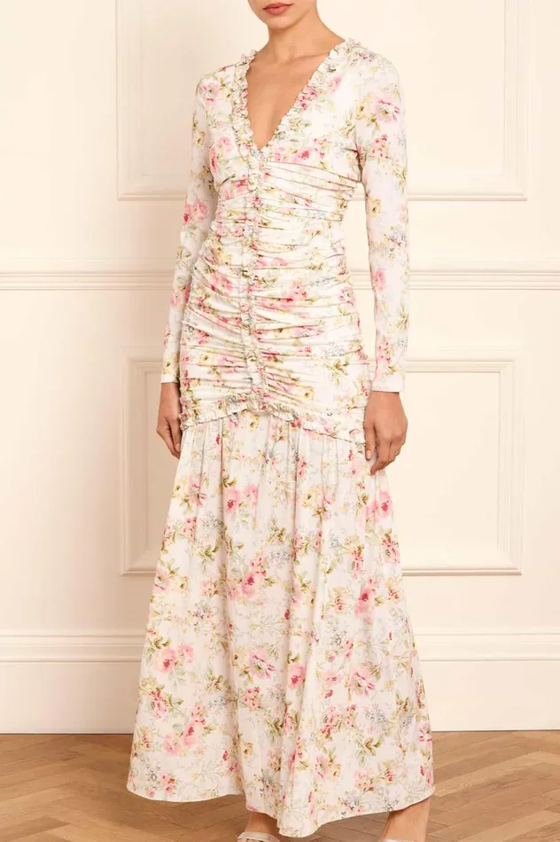 Enchanted Garden Ellen Crepe Gown Multi Women Needle and Thread Dresses